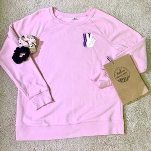 ✨Cute Pink Peace Pullover